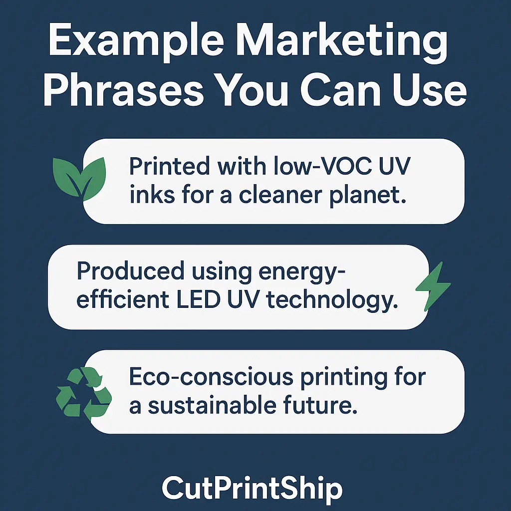 Example Marketing Phrases For UV Printing Companies