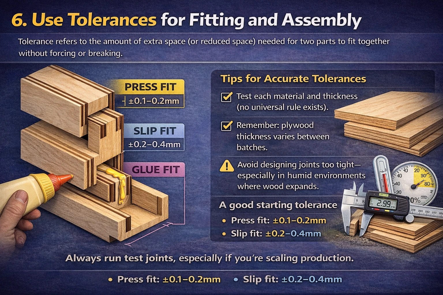 Use Tolerances for Fitting and Assembly