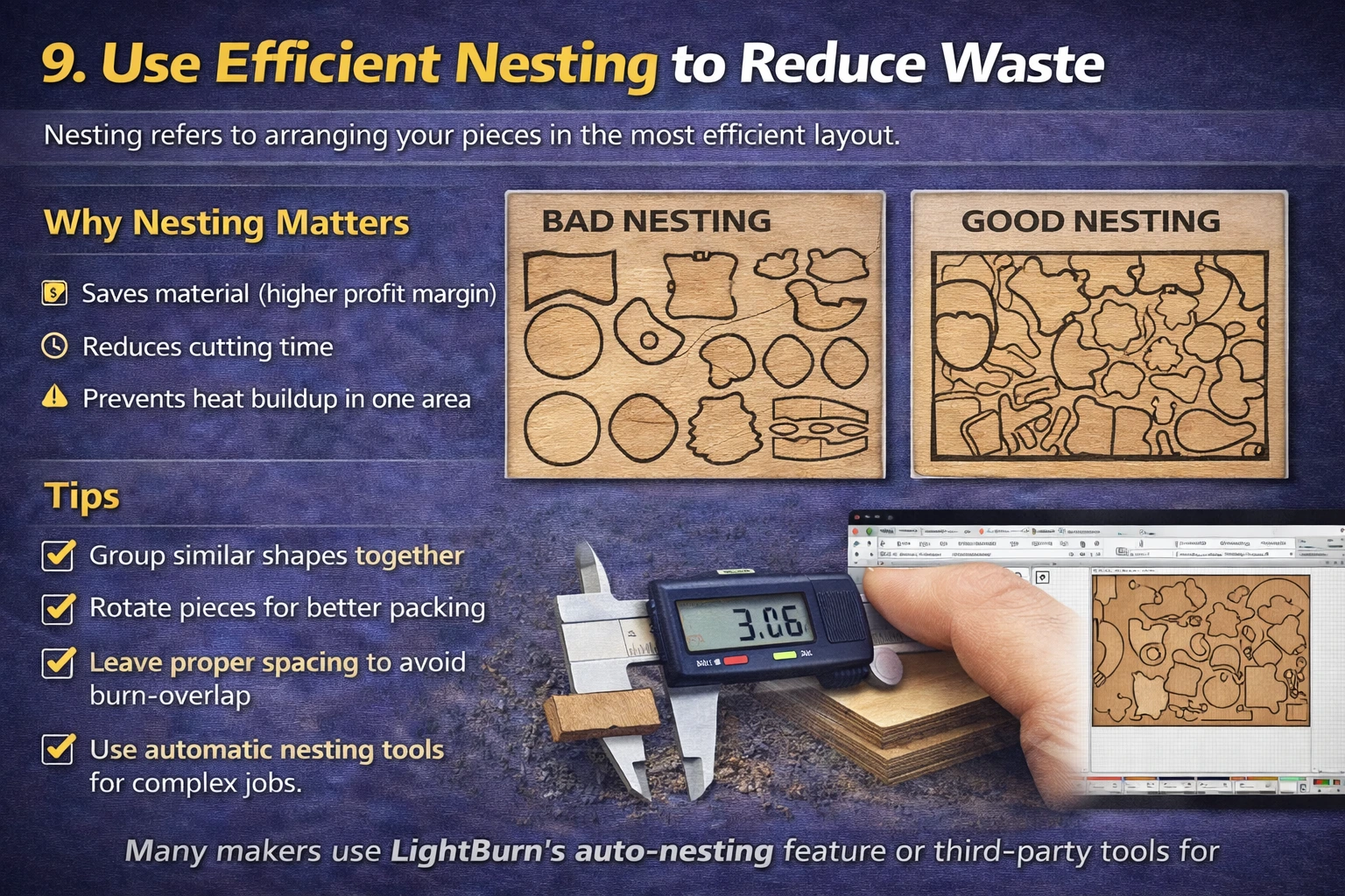 Use Efficient Nesting to Reduce Waste